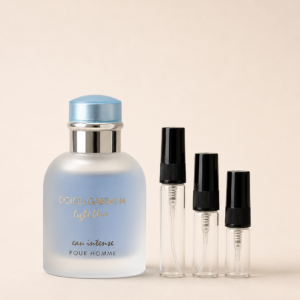Dolce & Gabbana Light Blue Eau Intense Pour Homme -pullo ja 2, 3 ja 5 ml tuoksunäytteet