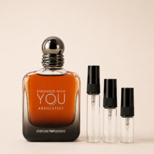 Emporio Armani Stronger With You Absolutely -pullo ja 2, 3 ja 5 ml tuoksunäytteet