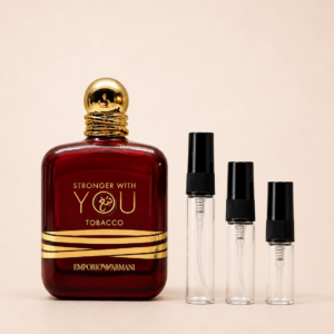 Emporio Armani Stronger With You Tobacco -pullo ja 2, 3 ja 5 ml tuoksunäytteet