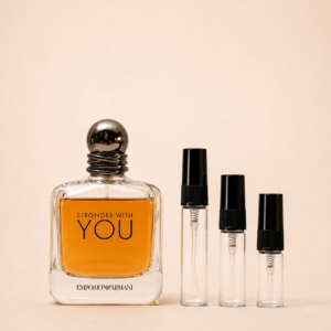 Emporio Armani Stronger With You EDT -pullo ja 2, 3 ja 5 ml tuoksunäytteet