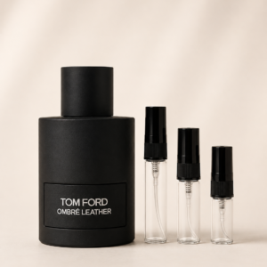Tom Ford Ombré Leather -pullo ja 2, 3 ja 5 ml tuoksunäytteet