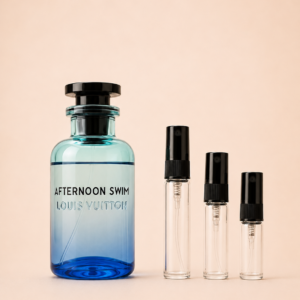 Louis Vuitton Afternoon Swim -pullo ja 2, 3 ja 5 ml tuoksunäytteet